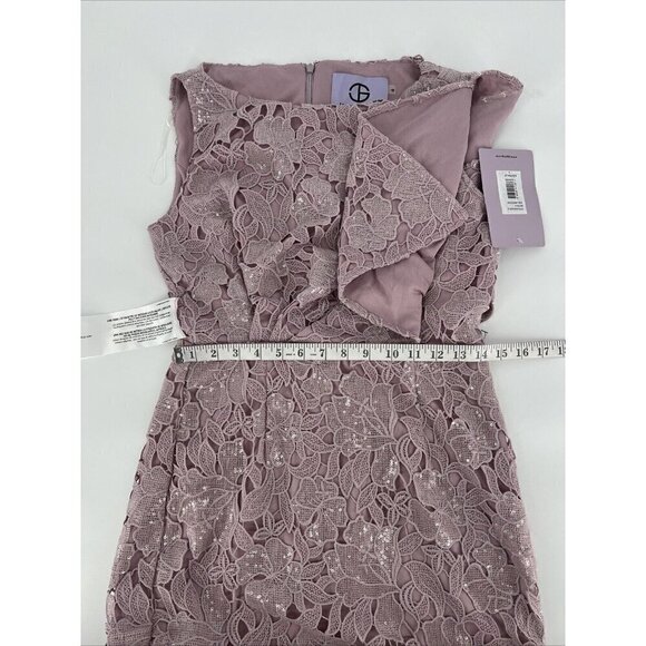 JS Collections Womens Size 4 Purple Arabella Lace Sequin Formal Long Gown Dress - Picture 13 of 16